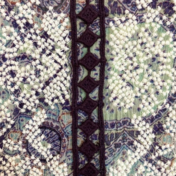 SUNDANCE Victorian Charms Embroidered Boho Long Sleeved Blouse Top - Picture 8 of 11